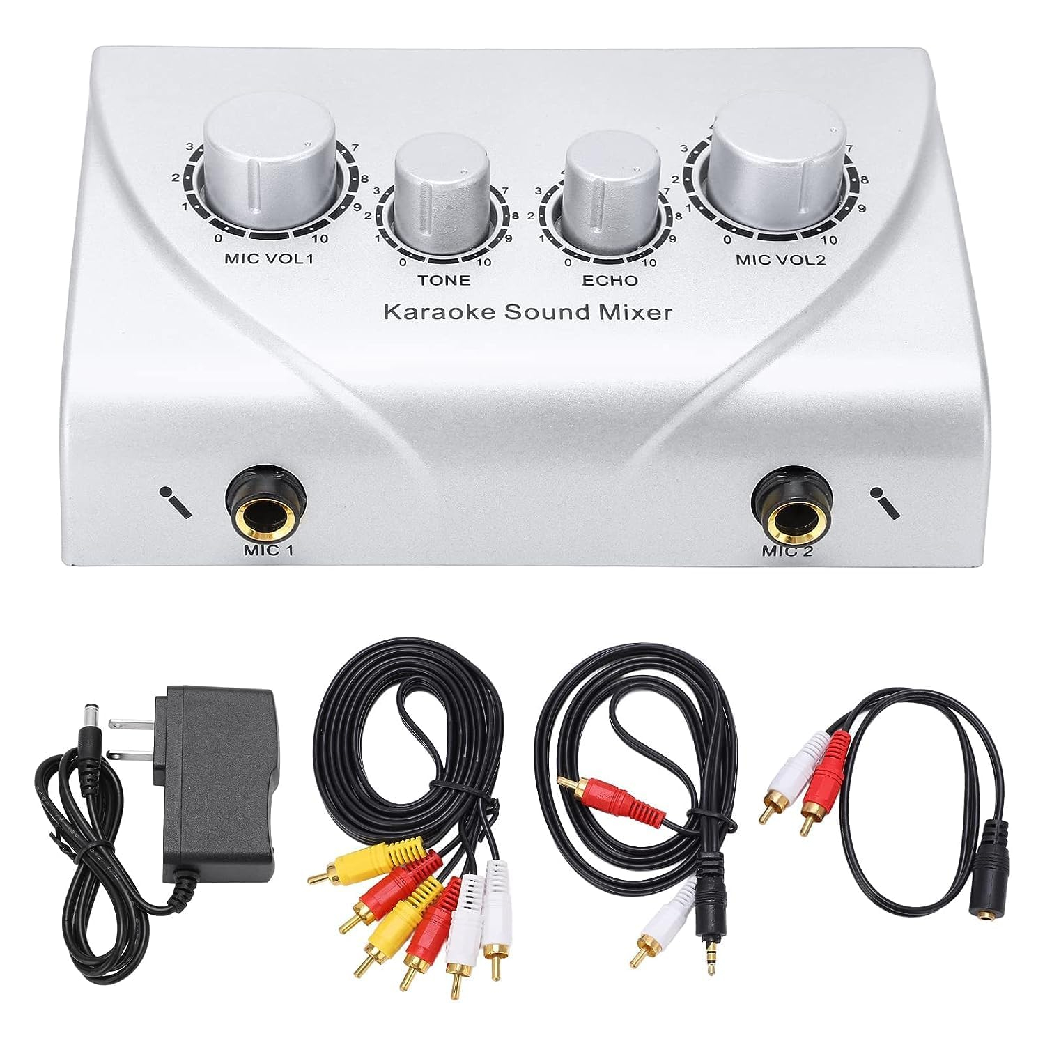 kh Karaoke Sound Mixer Dual Mic Inputs With Cable Karaoke Echo Sound Mixer Karaoke Sound Mixer Professional Audio System