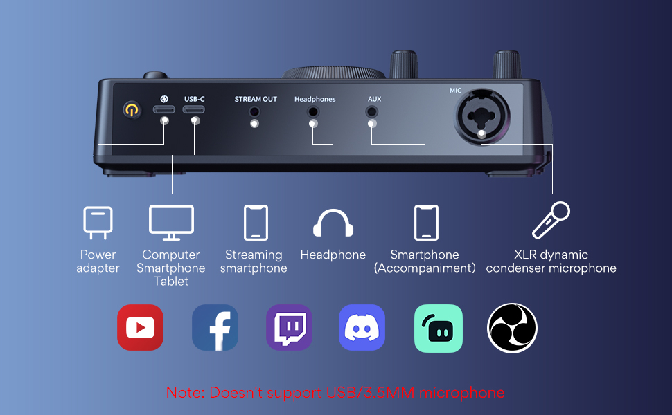 audio interface mixer for recording studio